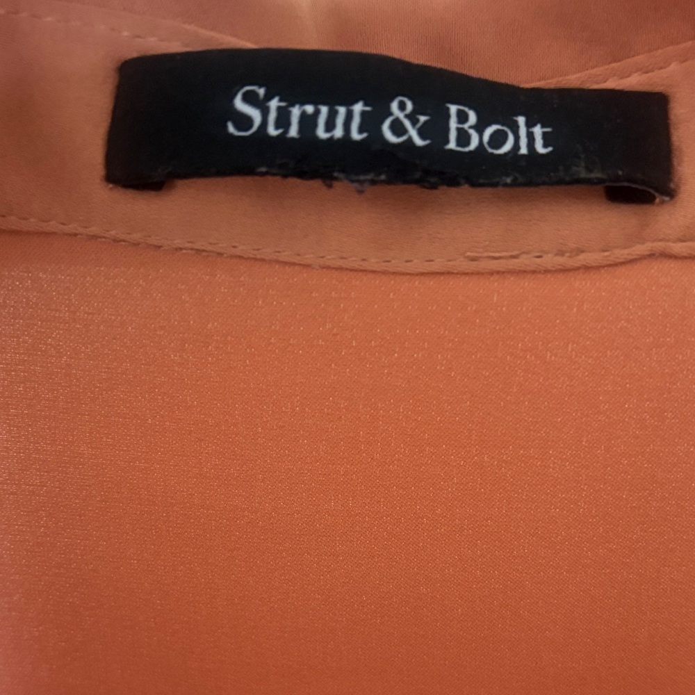 Sofia & Sam Rust Button-Front Blouse - Picture 3 of 3